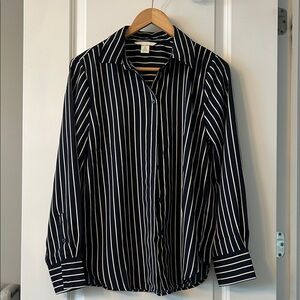 HM silk button down shirt